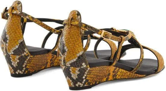 Giuseppe Zanotti Adelaide Python-Print Sandals in Multicolour