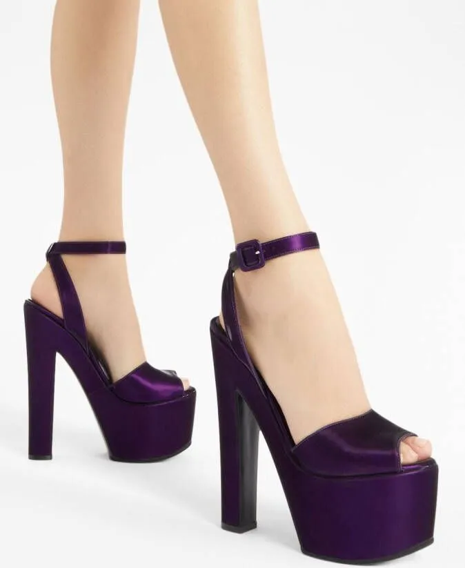 Giuseppe Zanotti Tarifa 170mm Platform Sandals in Purple