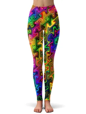 Glow-in-the-dark Zigzag Leggings