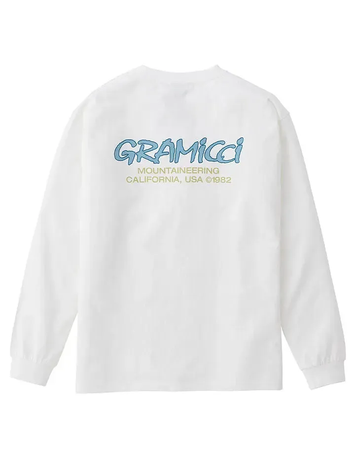 Gramicci Long Sleeve Mountaineering T-Shirt in White and Blue