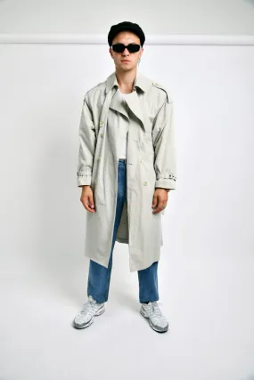 Grey 90s Detective Trench Coat