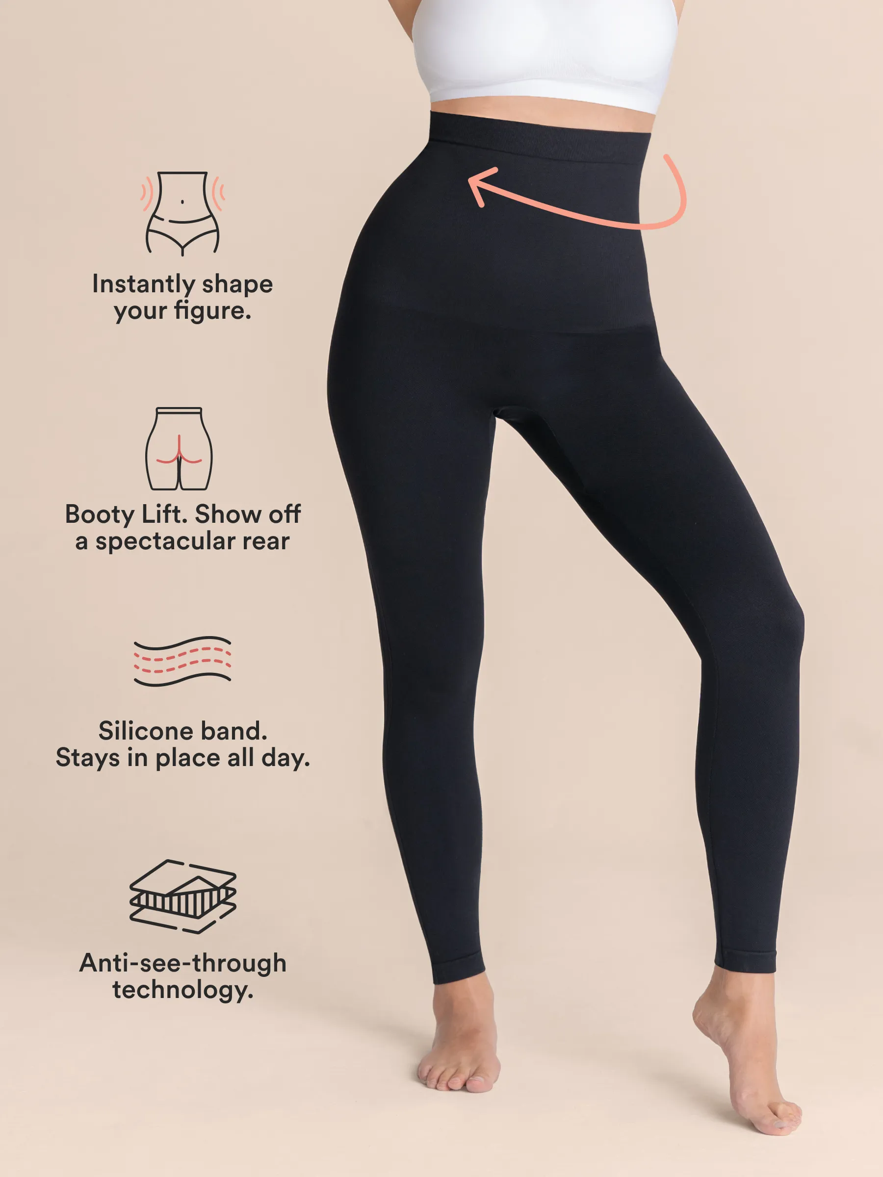 High Waisted Shaping Leggings from Shapermint Essentials