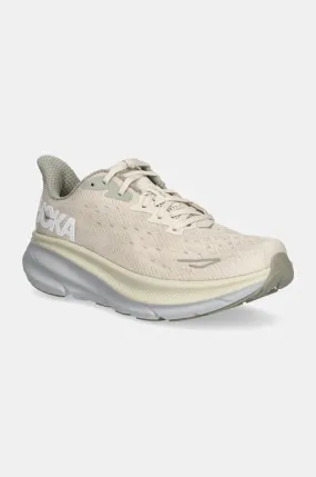 Hoka One One men's running shoes Clifton 9 in beige