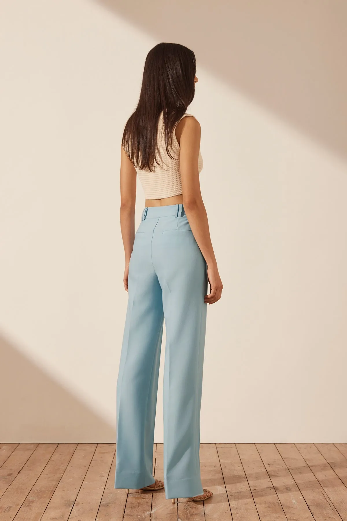 Irena Mid Rise Pant - Cool Blue: Women's Blue Pants