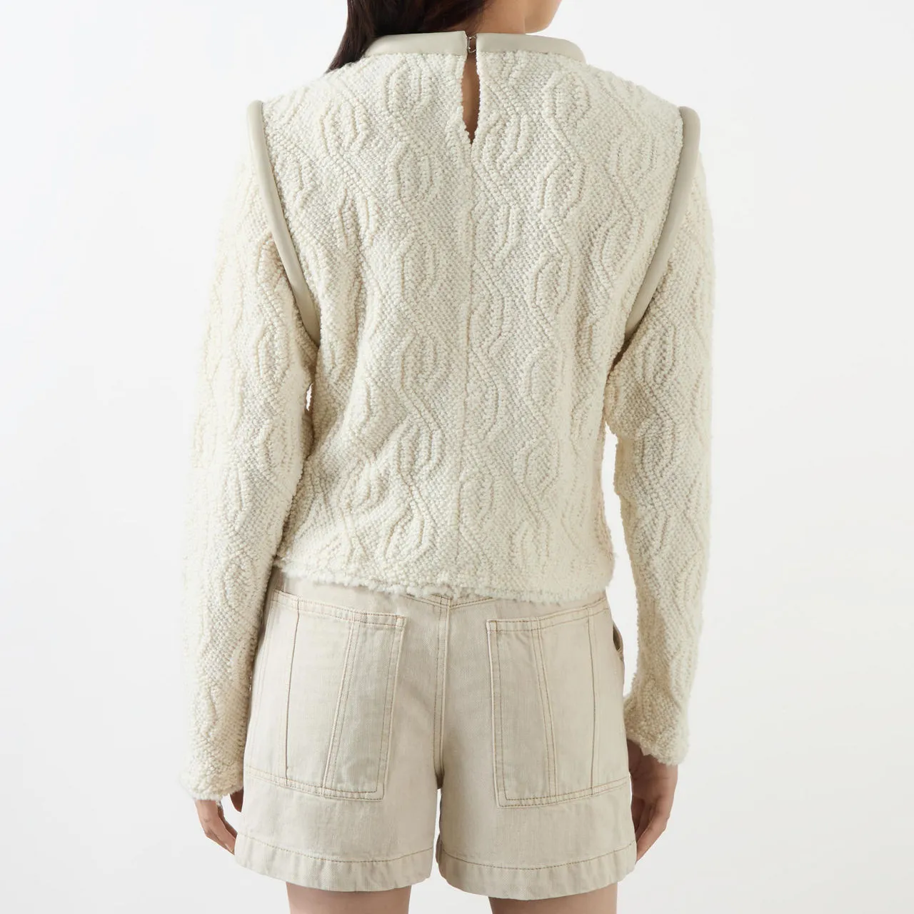 Cream Utah Textured Knit Sweater by ISABEL MARANT