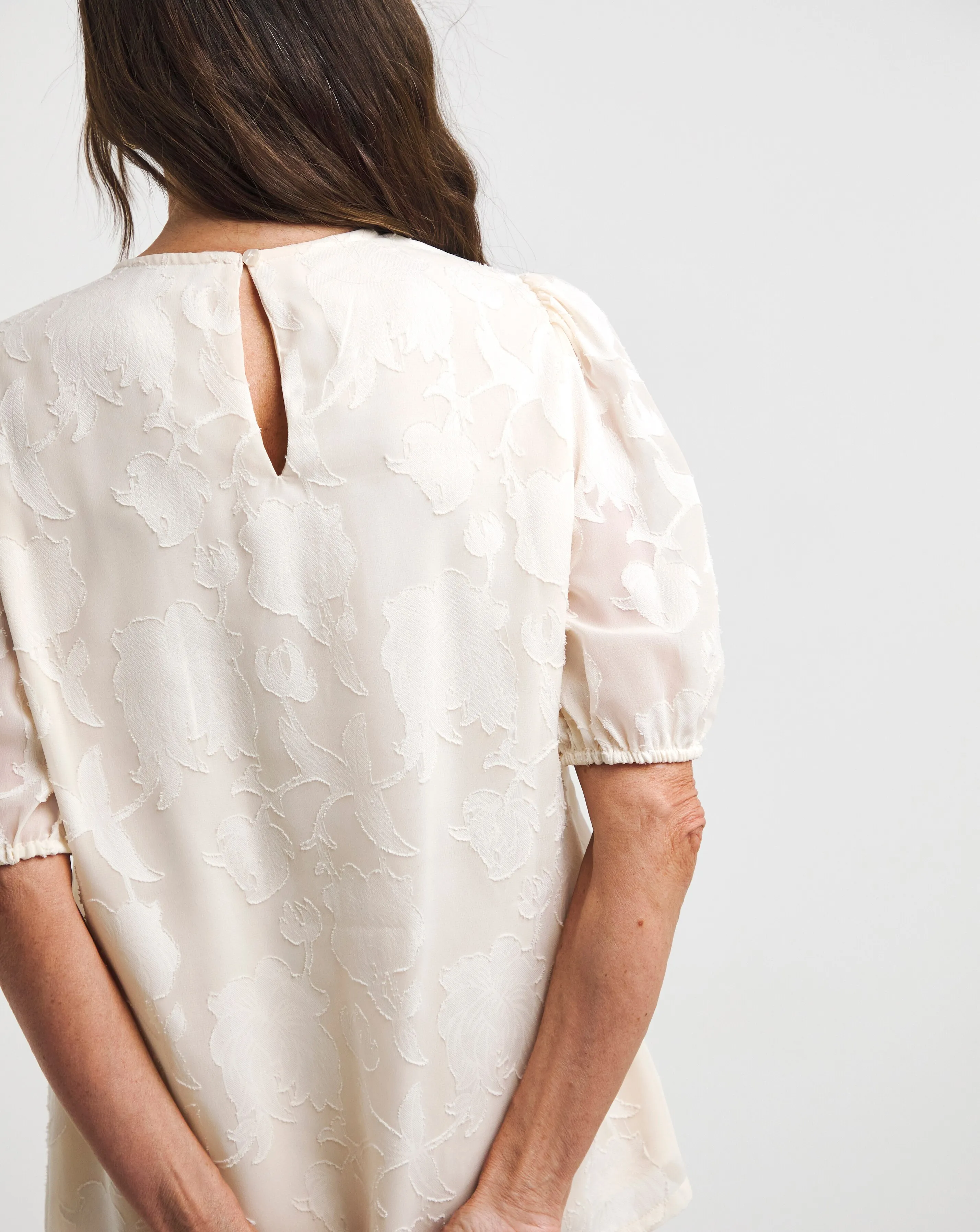 Ivory Burnout Top