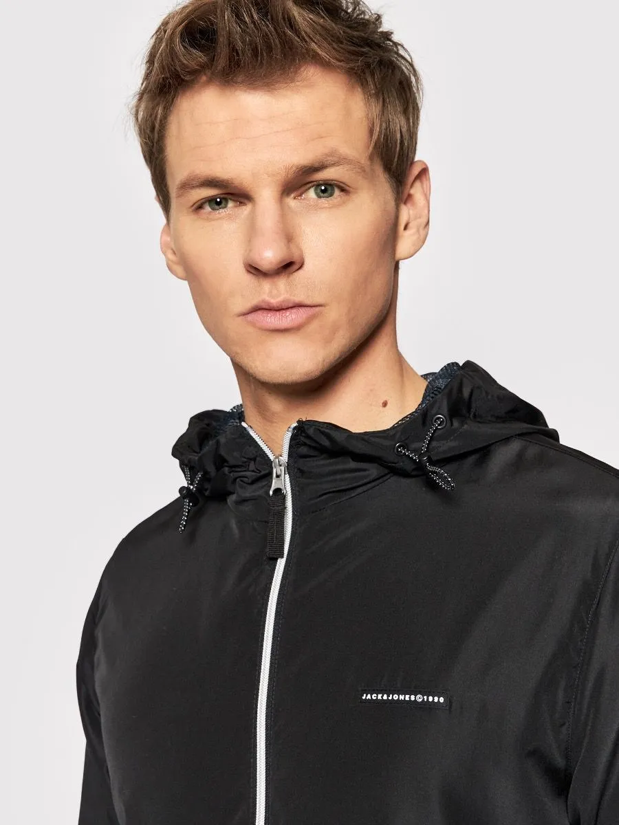 Jack and Jones Hooded Jungle Casual Jacket in Black