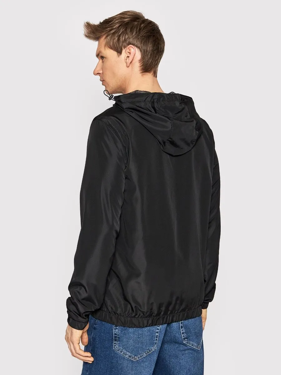 Jack and Jones Hooded Jungle Casual Jacket in Black