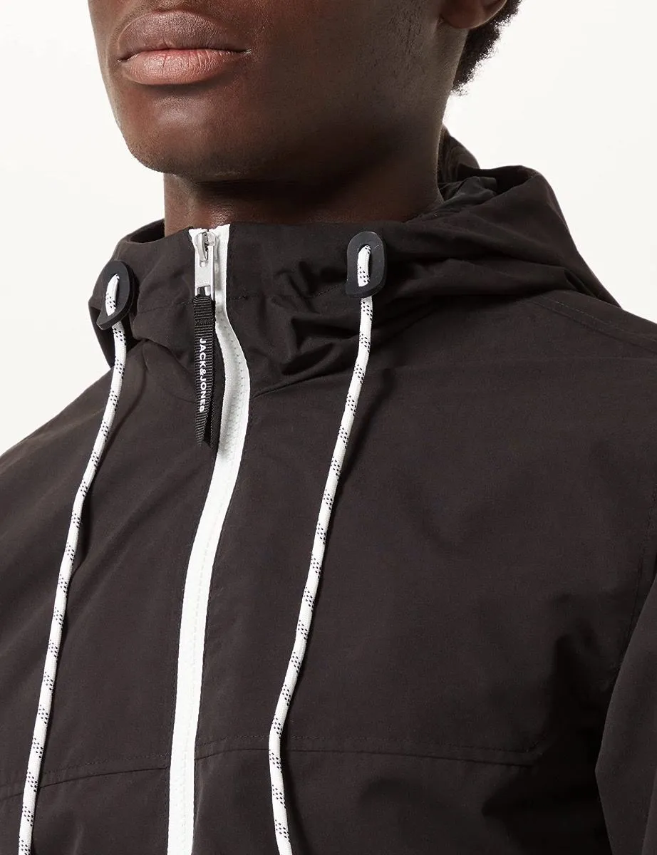 Jack and Jones Hooded Luke Casual Jacket in Black