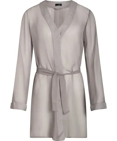 Je Mérite Women's Silk Chiffon Shirt Dress