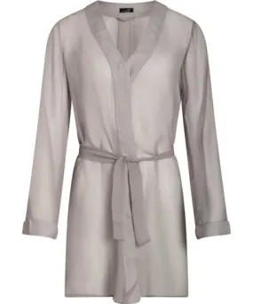 Je Mérite Women's Silk Chiffon Shirt Dress