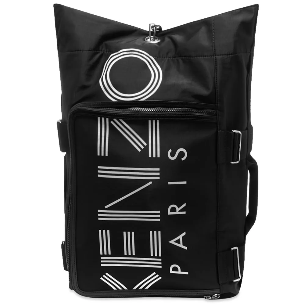 Kenzo Paris Logo Weekend Bag Backpack Black