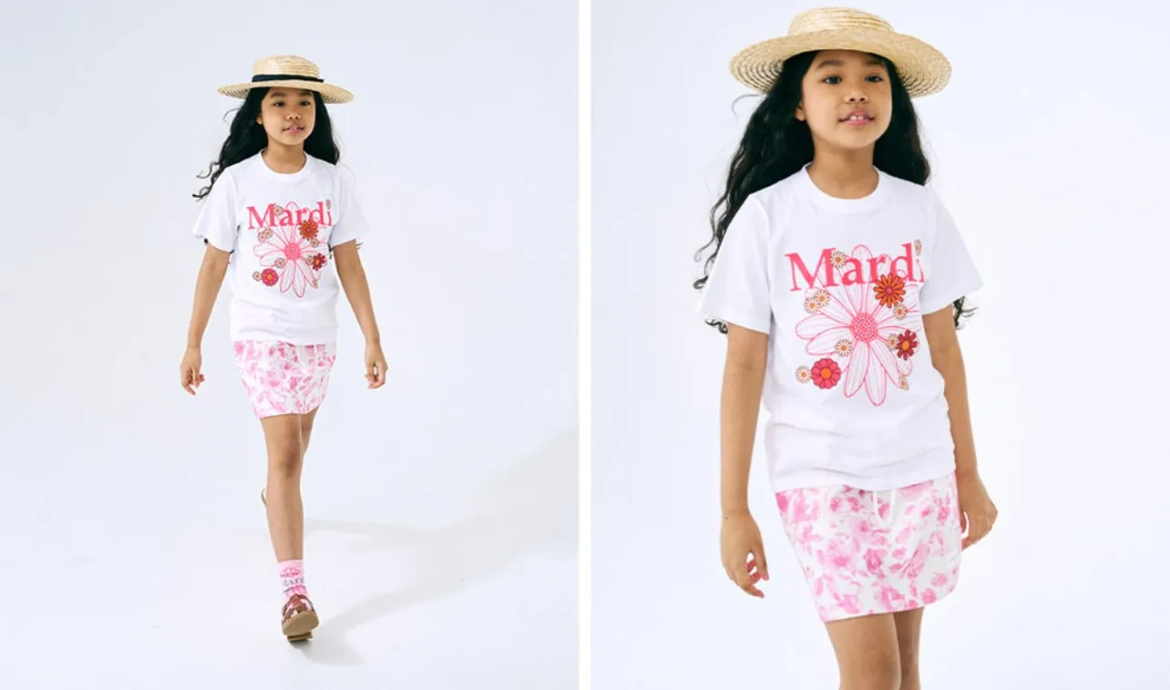 Kids Flowermardi Blossom White Pink T-Shirt