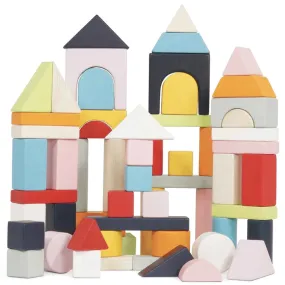 Le Toy Van Wooden Building Blocks Set with Storage Bag