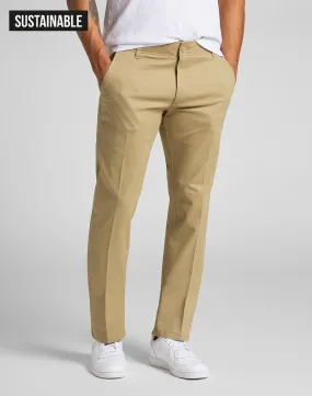 Taupe Lee Extreme Motion Slim Stretch Chino Pants