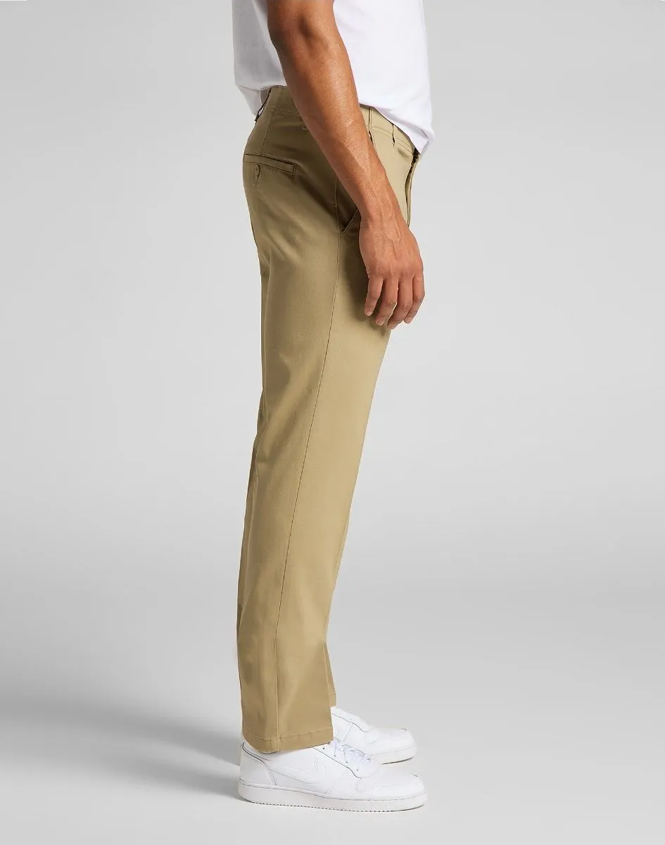 Taupe Lee Extreme Motion Slim Stretch Chino Pants