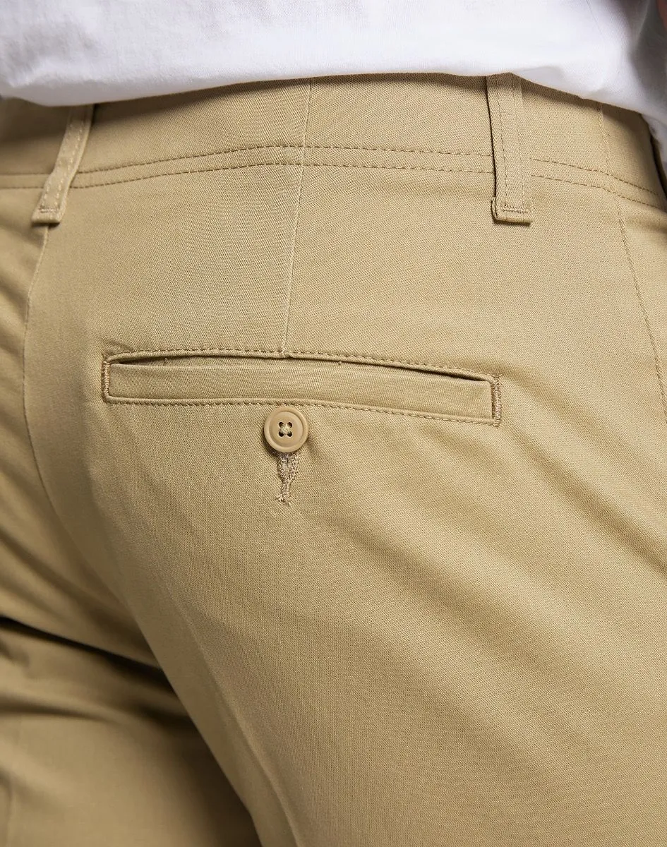 Taupe Lee Extreme Motion Slim Stretch Chino Pants