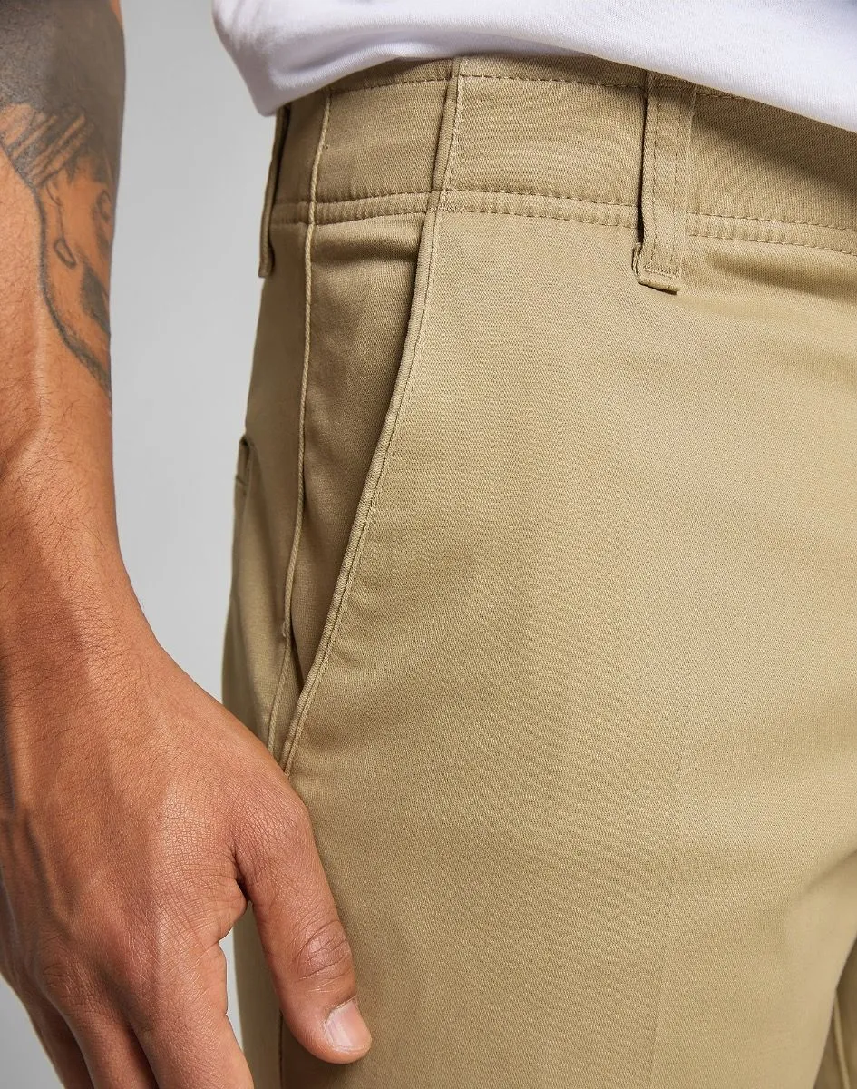 Taupe Lee Extreme Motion Slim Stretch Chino Pants