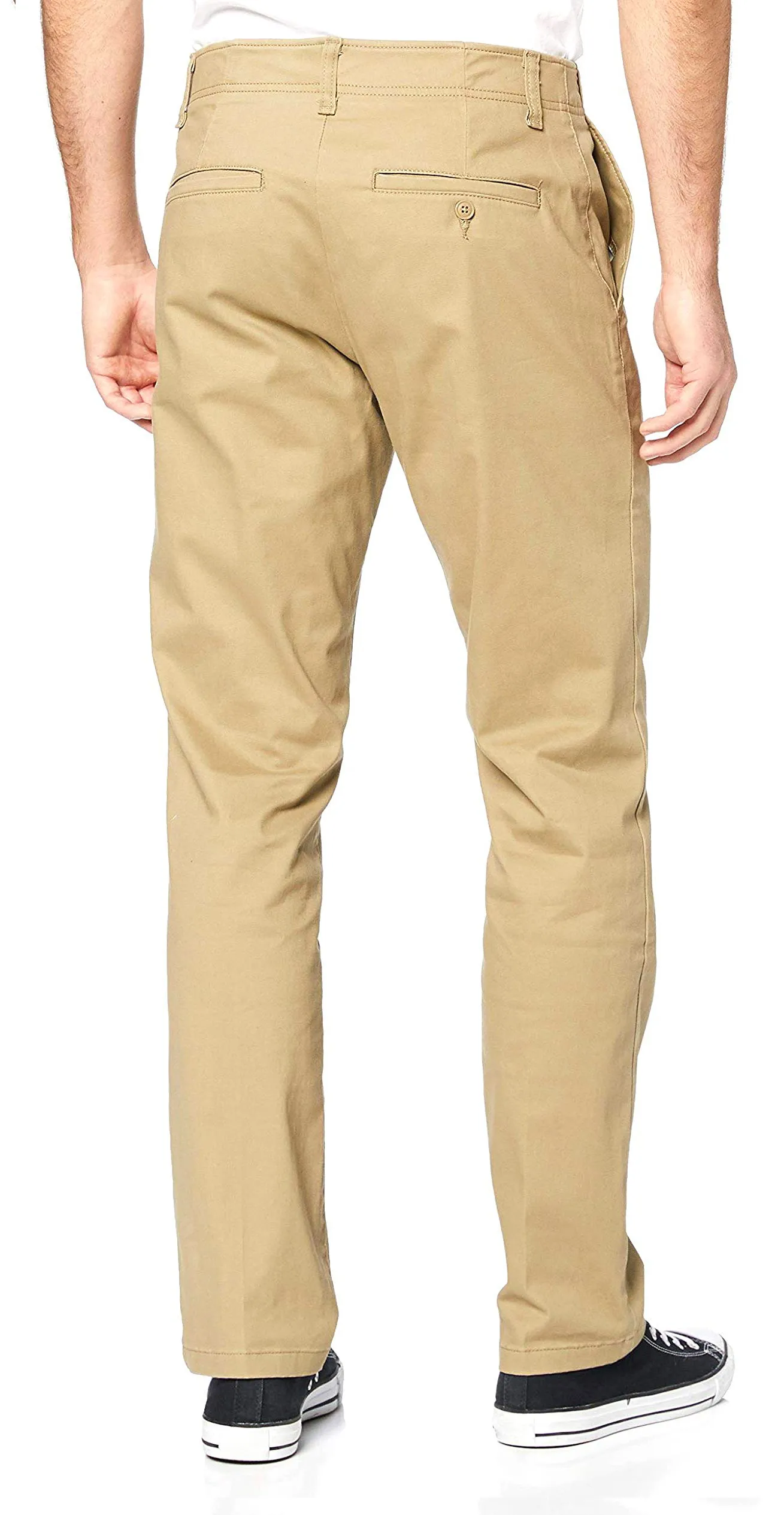 Taupe Lee Extreme Motion Slim Stretch Chino Pants