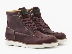 Levi's Darrow Dark Bordeaux Lace Up Leather Boots