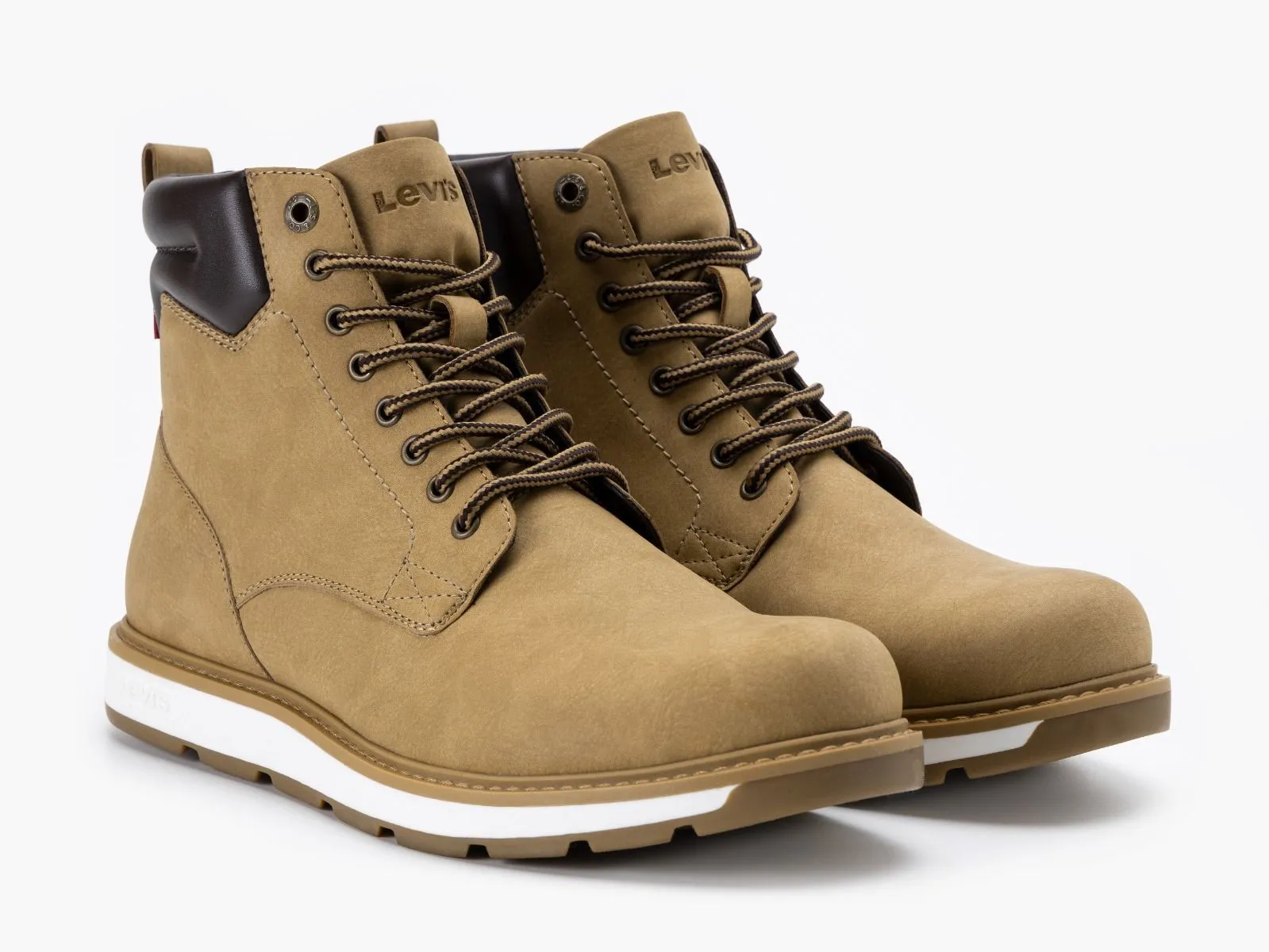 Levis Marshall Lace Up Boots in Medium Yellow