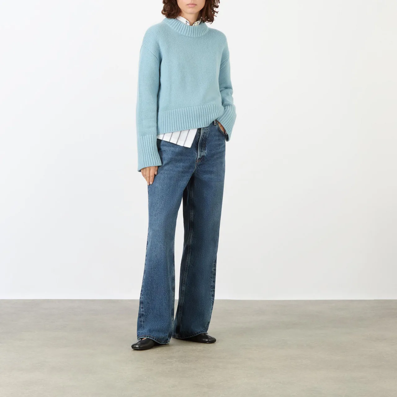 LISA YANG Powder Blue Cashmere Sweater