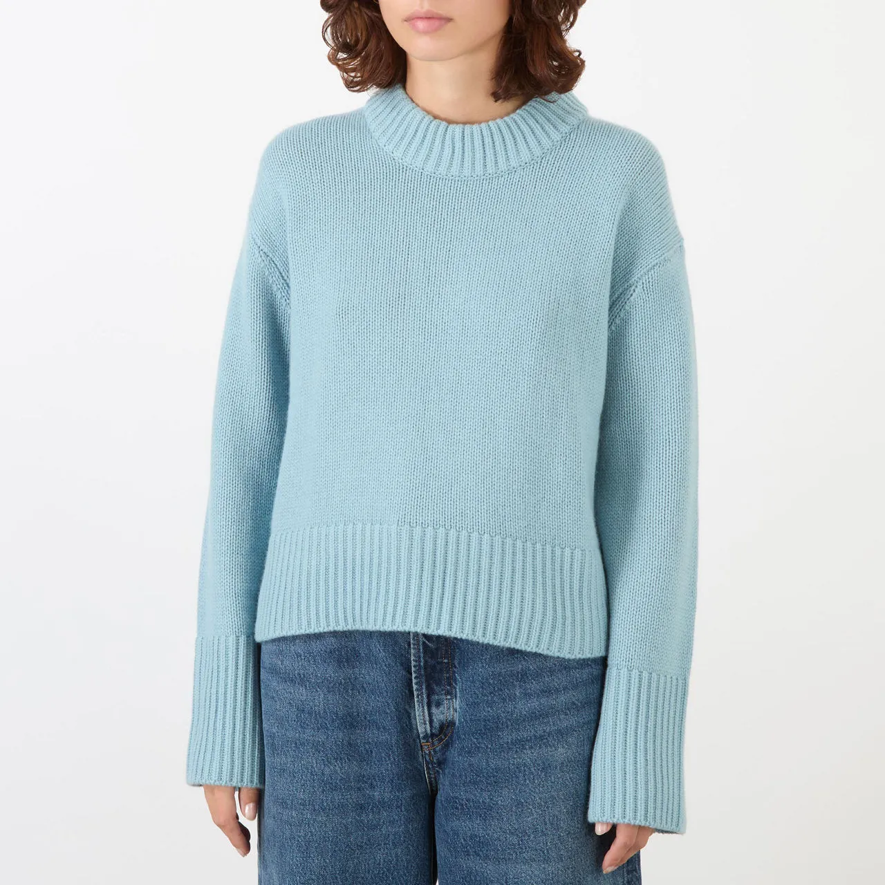 LISA YANG Powder Blue Cashmere Sweater