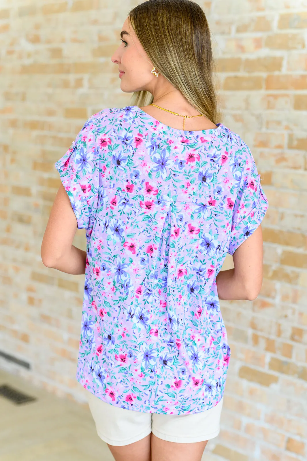 Lizzy Cap Sleeve Top Floral Design