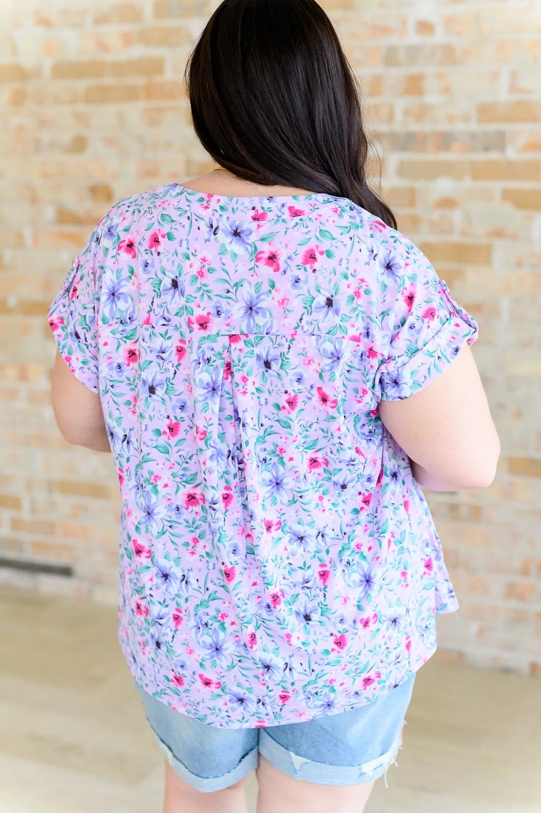 Lizzy Cap Sleeve Top Floral Design