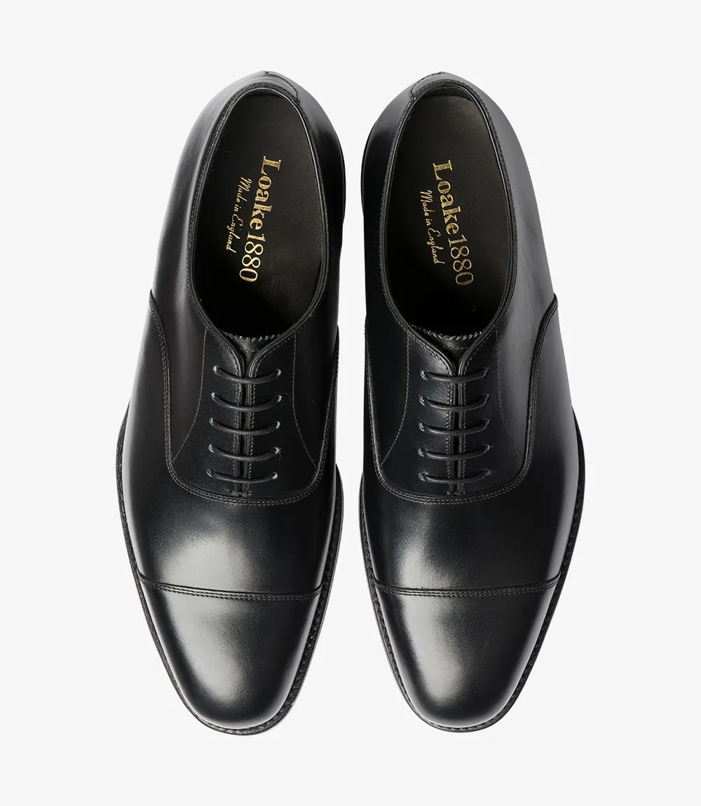 Loake Aldwych men's black calf leather oxford dress shoe