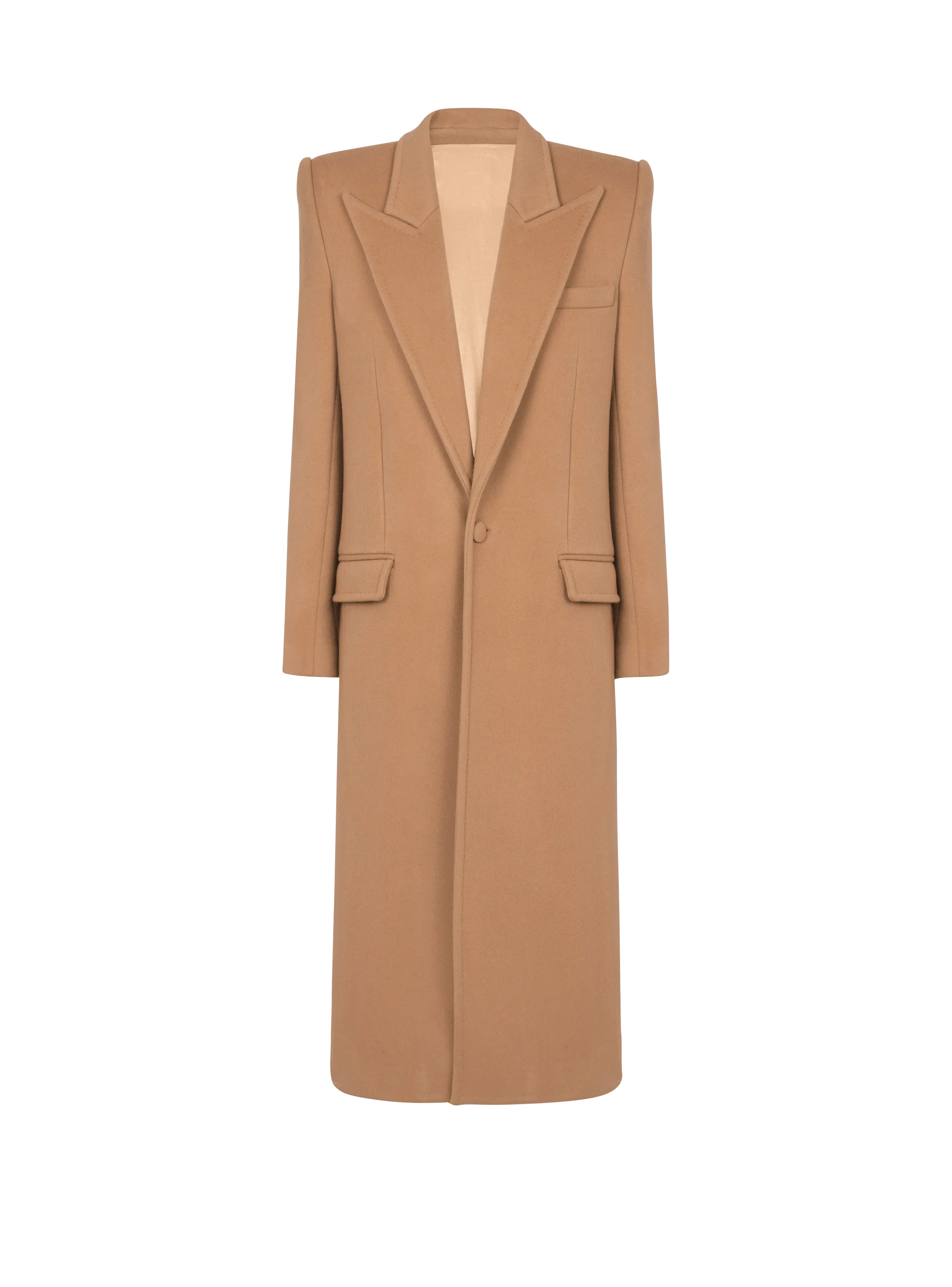 Long wool and cashmere coat