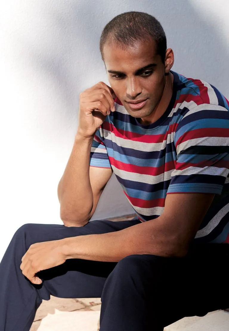 Luke All Over Stripe Cotton T-Shirt