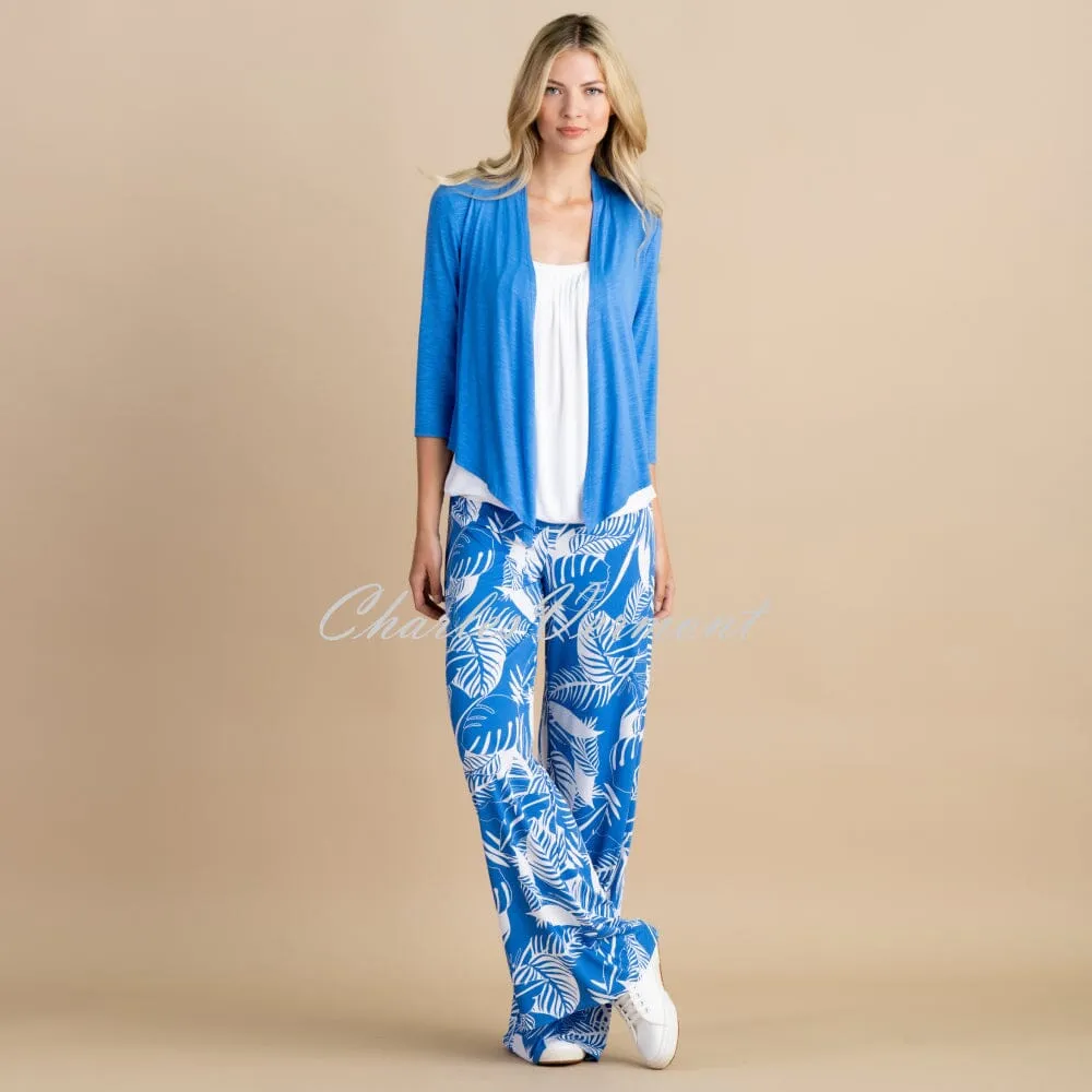 Marble Trouser - Deep Blue / White