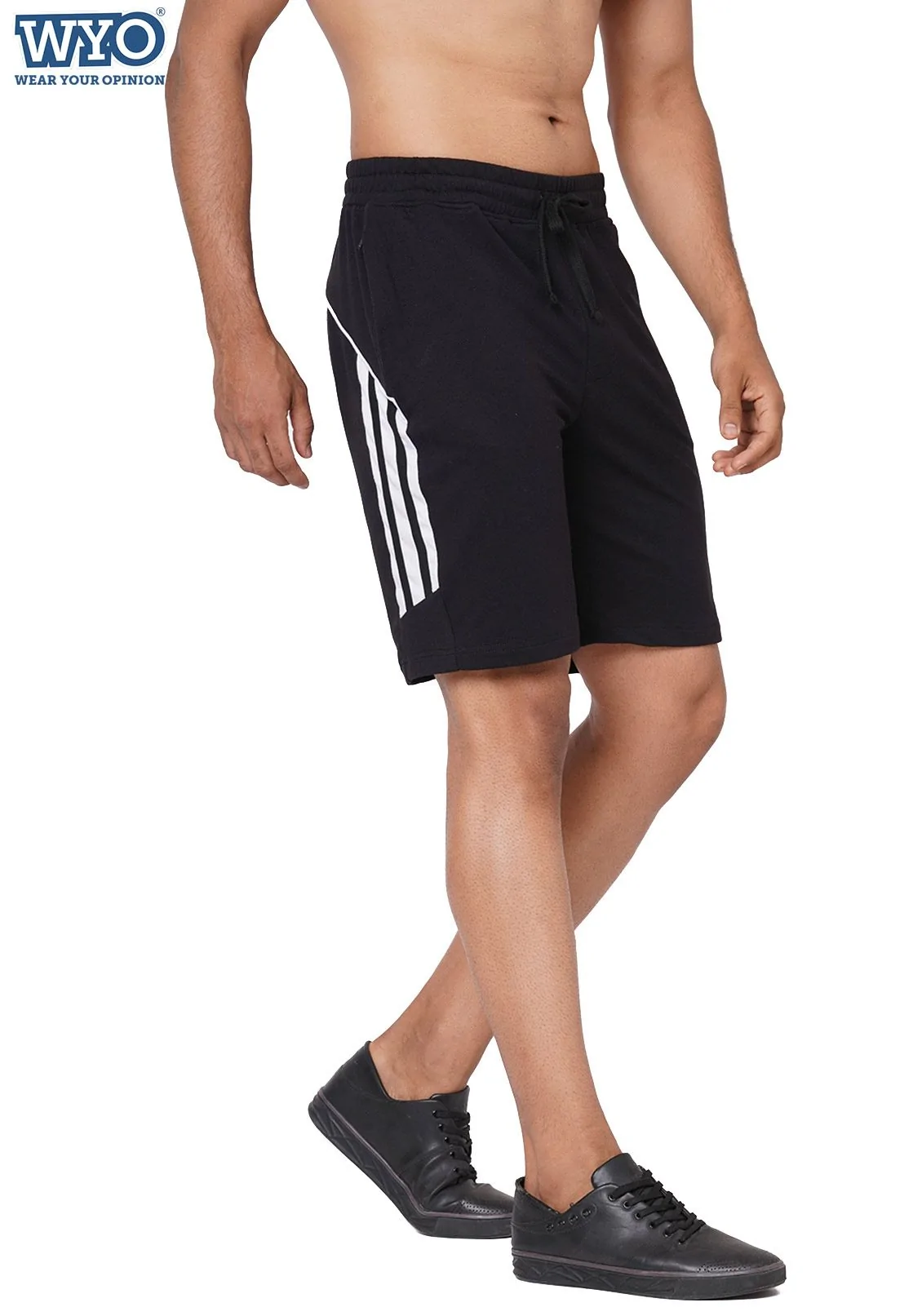 Men CB Shorts - Black White