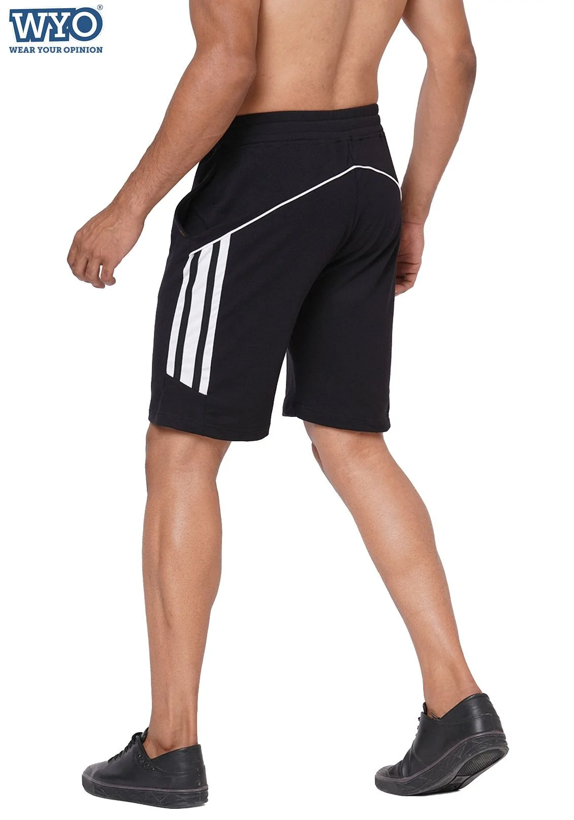 Men CB Shorts - Black White