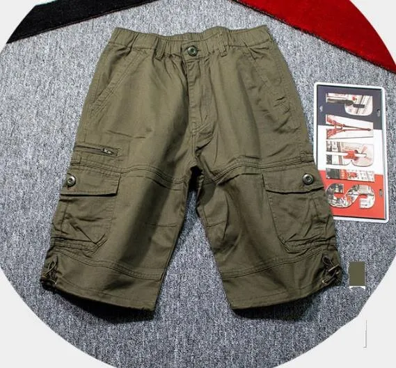 Men's Summer Casual Solid Baggy Cargo Shorts