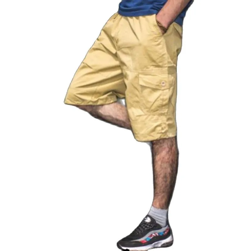 Men's Summer Casual Solid Baggy Cargo Shorts