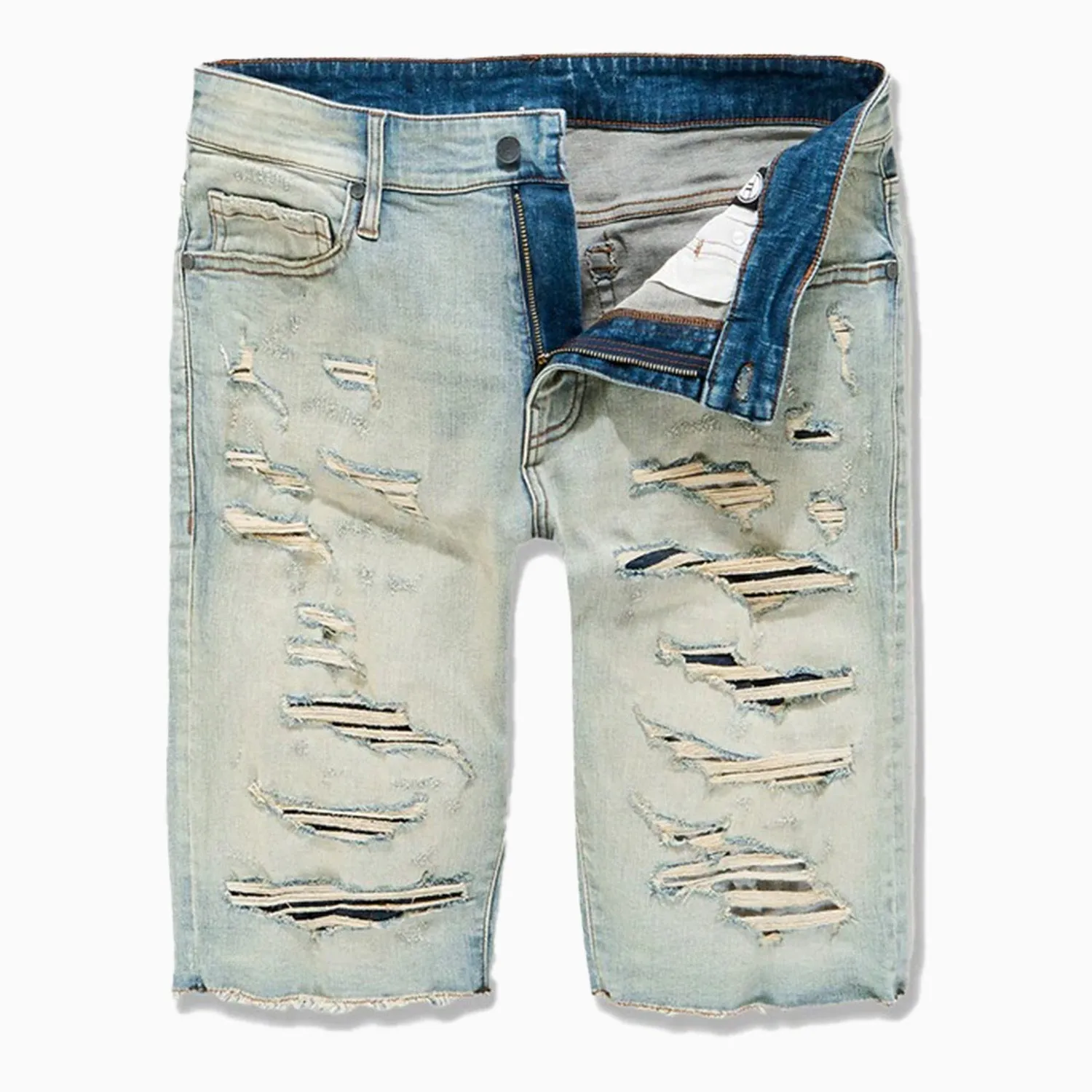 Men's Distressed Denim Shorts