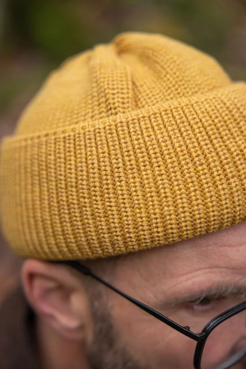 Merino Bifold Watch Cap Mustard