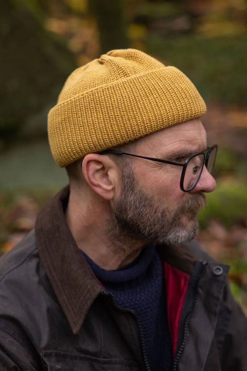 Merino Bifold Watch Cap Mustard