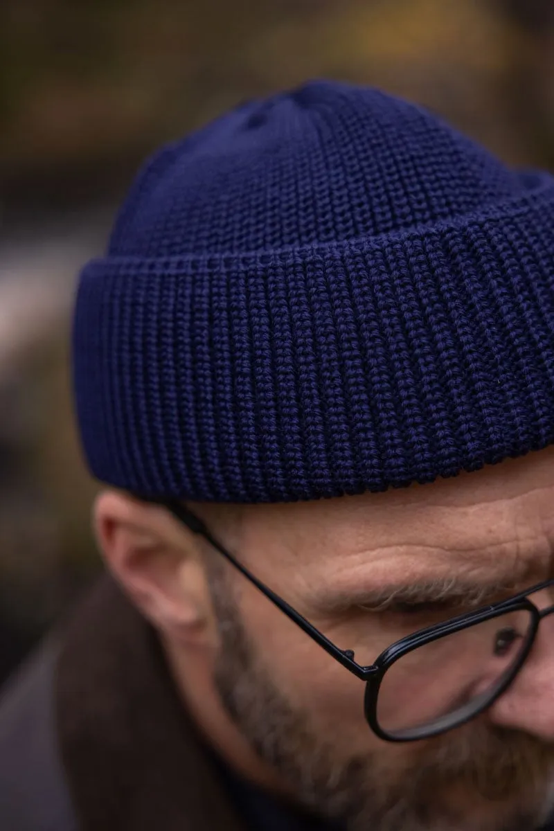 Merino Bifold Watch Cap Navy