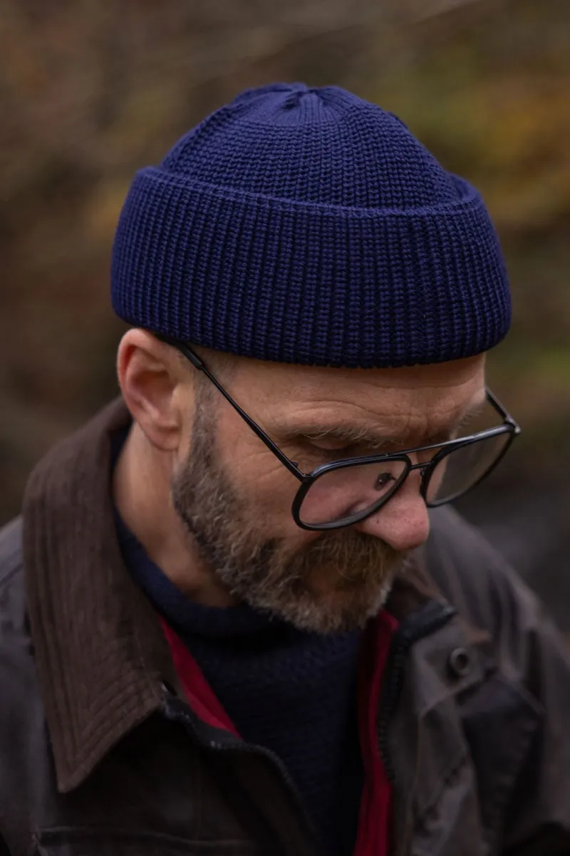 Merino Bifold Watch Cap Navy