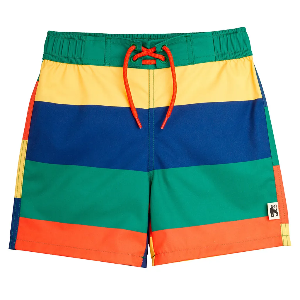 Multicolour Striped Child Swim Shorts from Mini Rodini