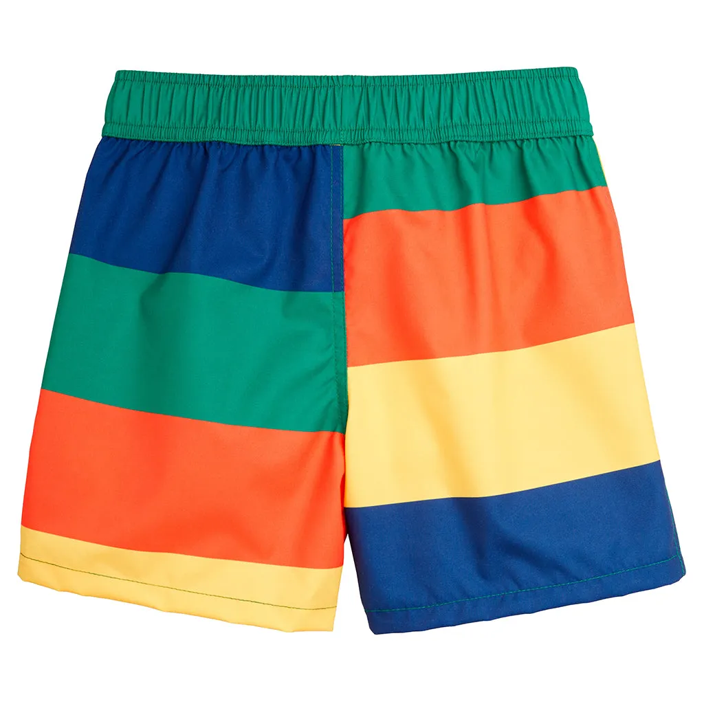 Multicolour Striped Child Swim Shorts from Mini Rodini