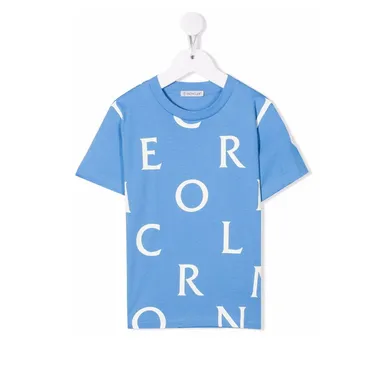 Moncler Logo Print T-Shirt 22SS Dutch Blue