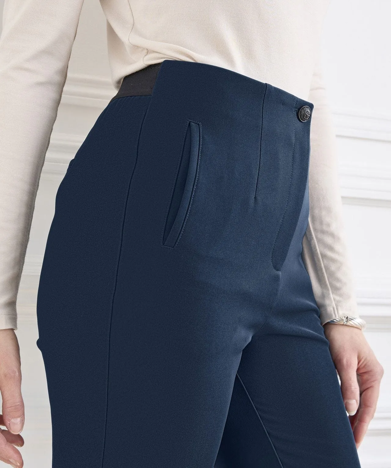 Slim Fit Tummy-control Trousers