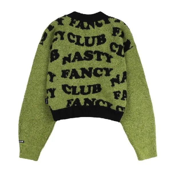 NASTY FANCY CLUB Long Sleeves Plain Logo Cardigans - Casual & Street Style