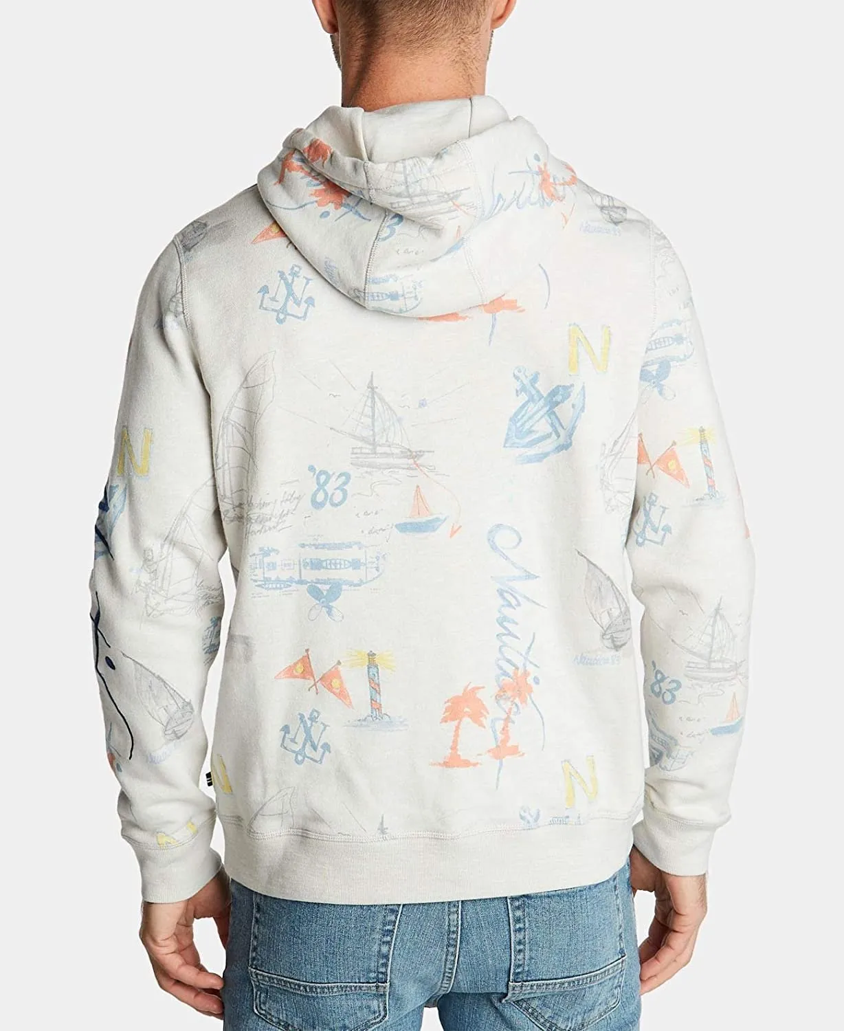 Nautica Blue Sail Men's Limited-Edition Logo Hoodie