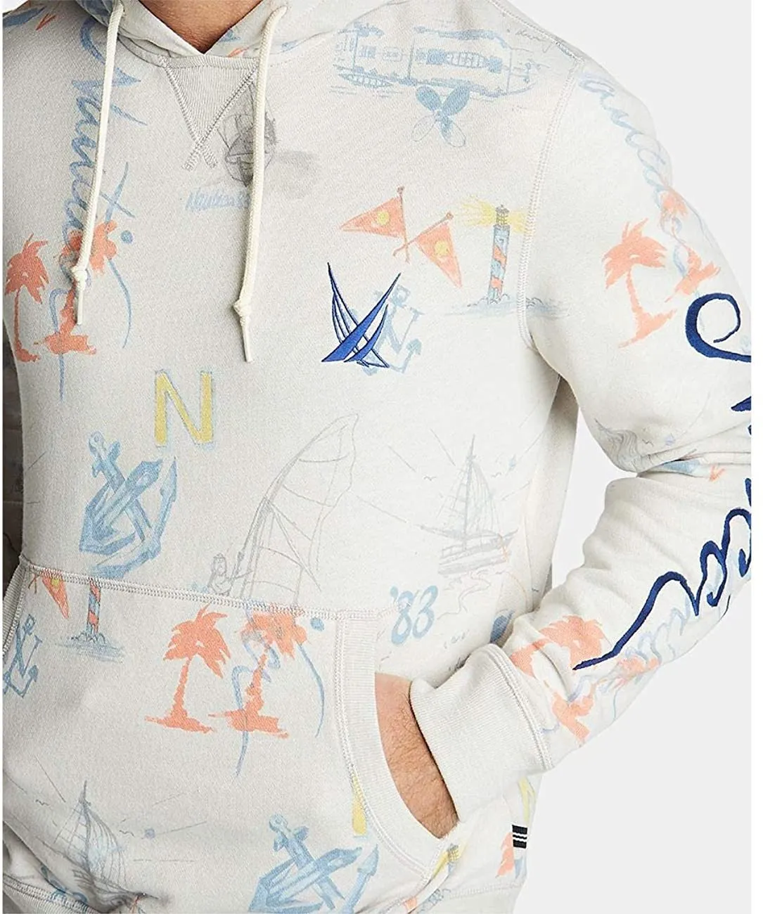 Nautica Blue Sail Men's Limited-Edition Logo Hoodie