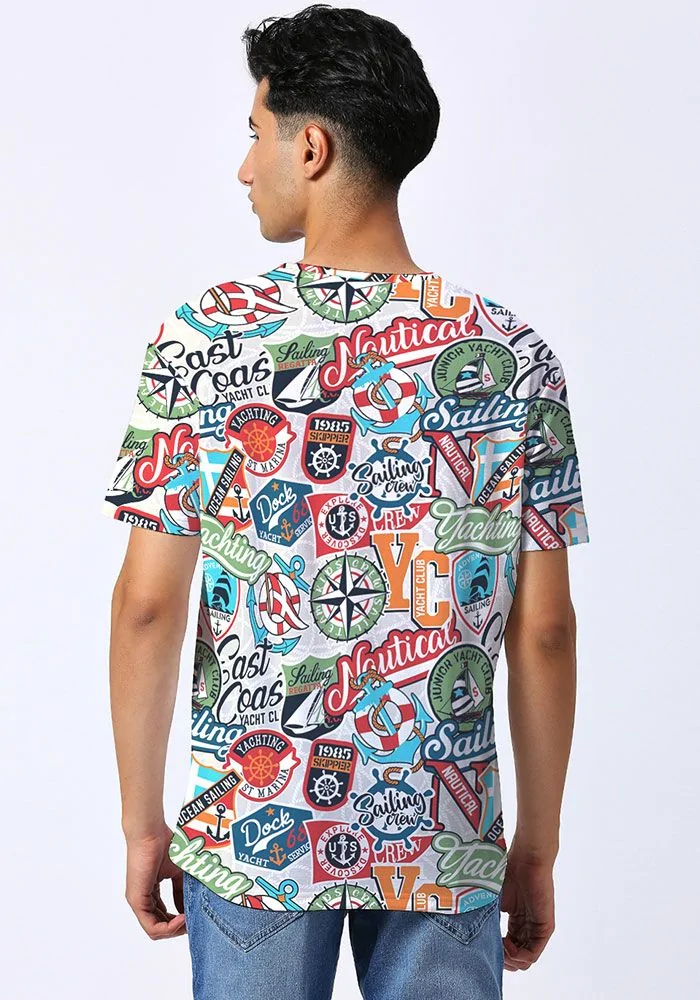 Nautical Patches Print Tshirt